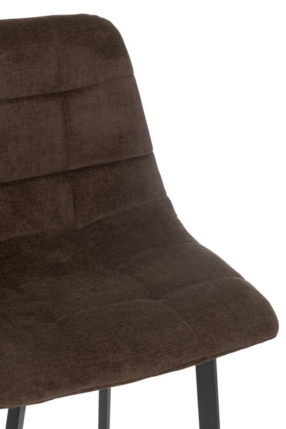 Bar Chair Kent Metal/Polyester Brown