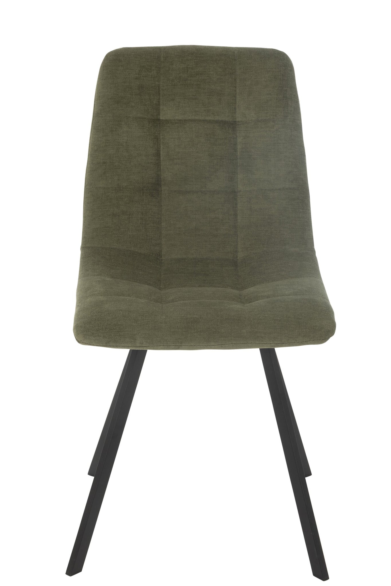 Eetkamerstoel Clark – metaal/polyester, groen, 45x55x85 cm