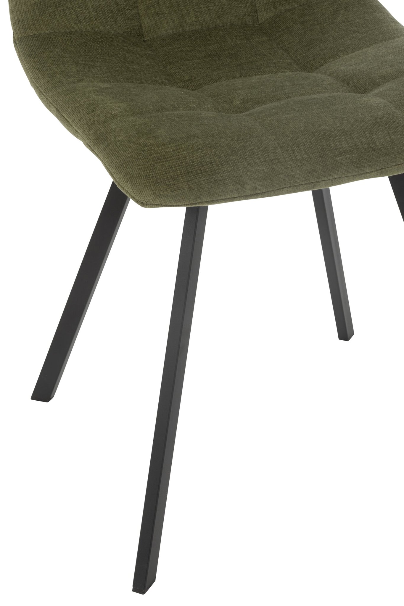 Eetkamerstoel Clark – metaal/polyester, groen, 45x55x85 cm