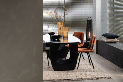Don vloerlamp – bamboe/katoen, zwart