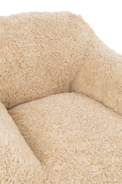 Sofa Shearl Polyester Cream Small