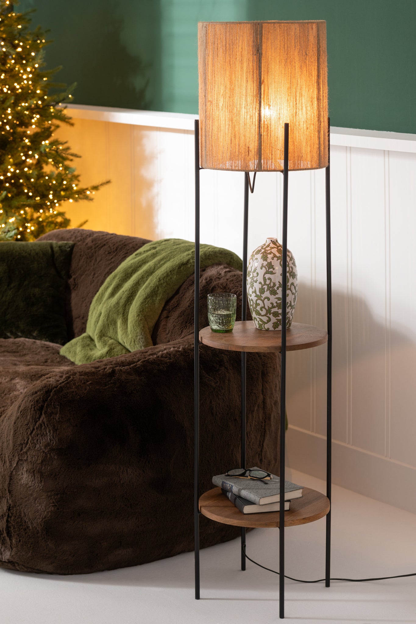 Lamp Iron/Mango Nat/Black