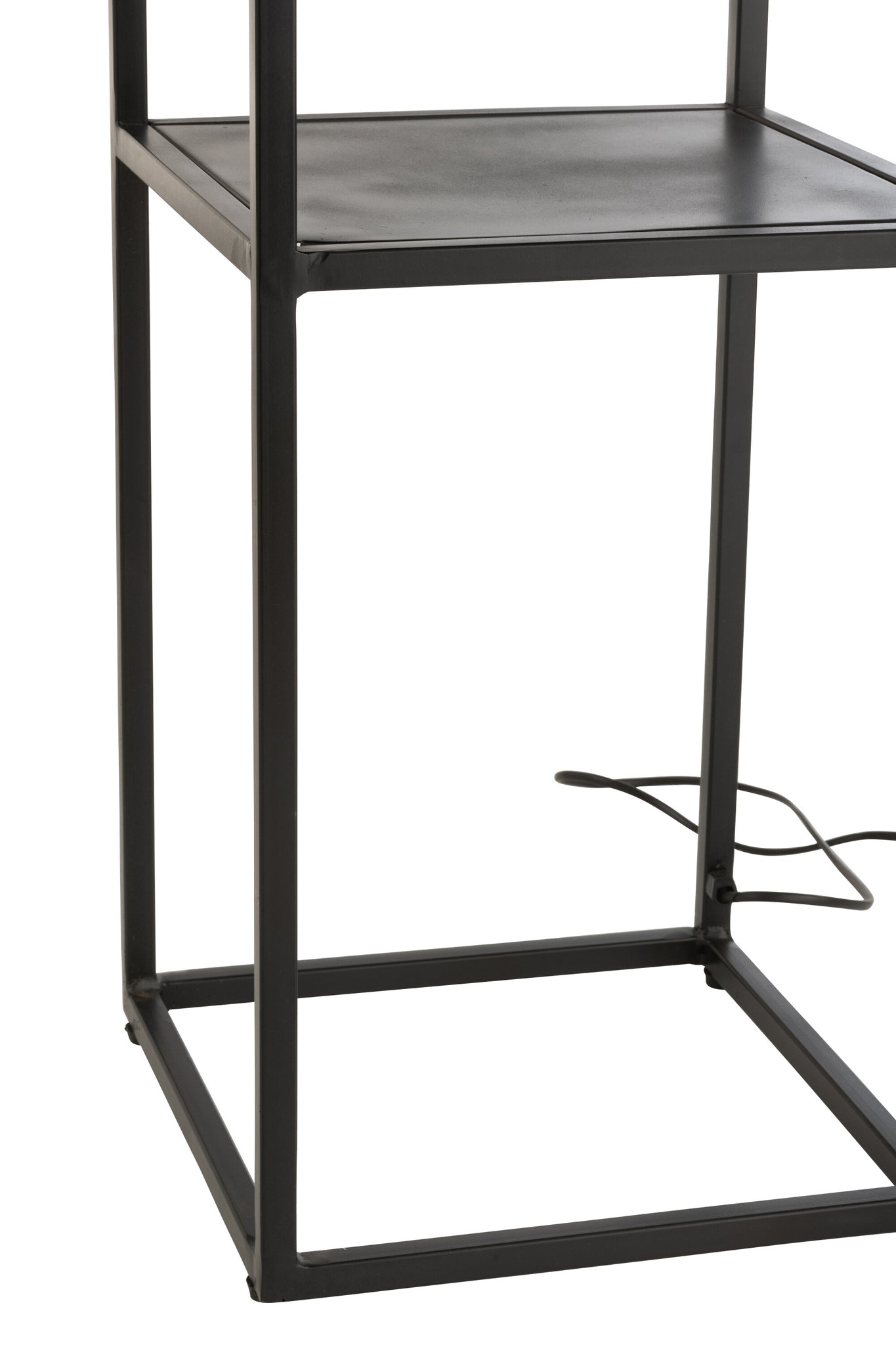 Lamp Square Iron/Jute Natural/Black