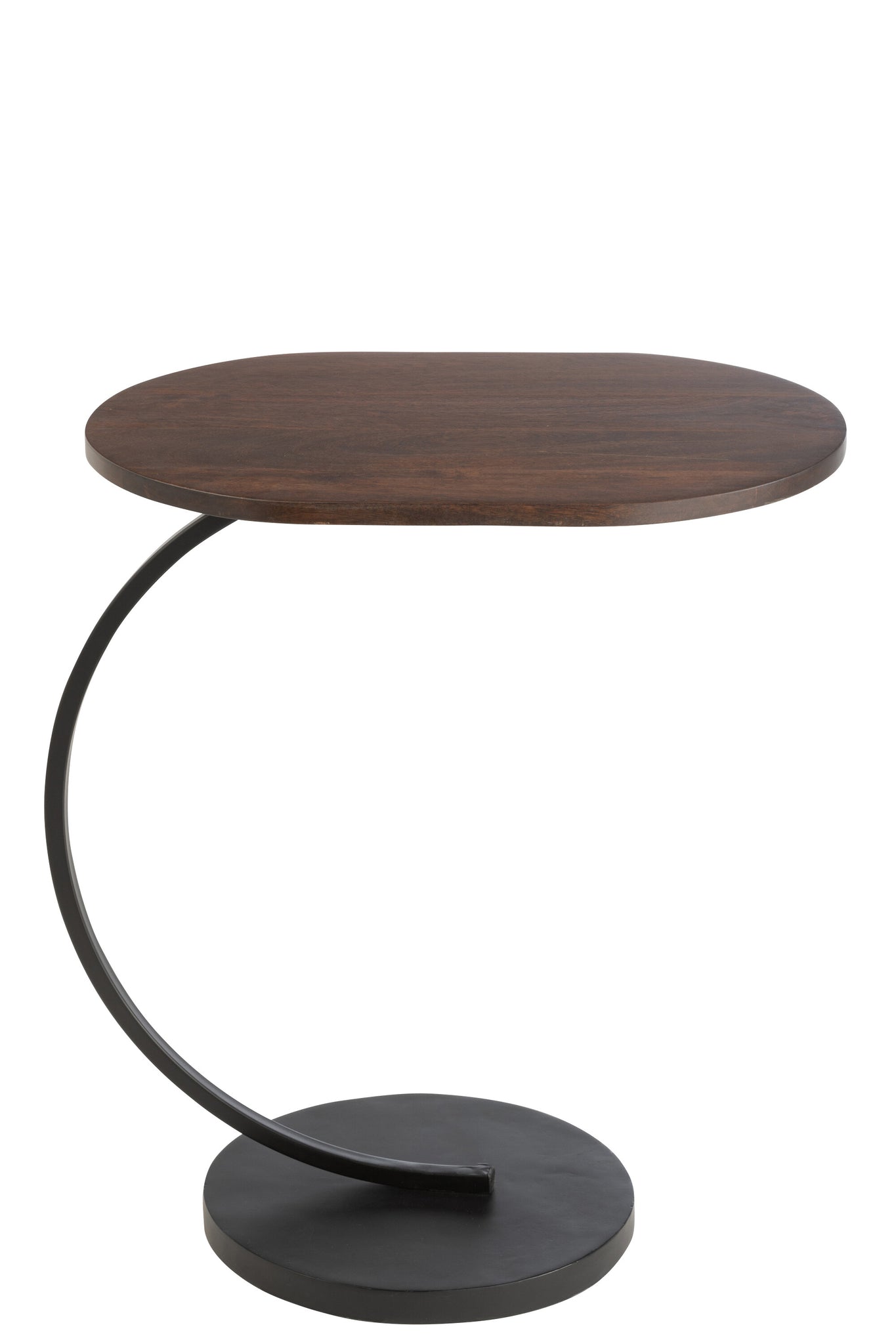Side Table Swoosh Iron/Mango Wood  Brown/Black