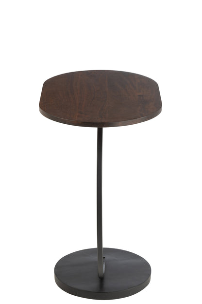Side Table Swoosh Iron/Mango Wood  Brown/Black