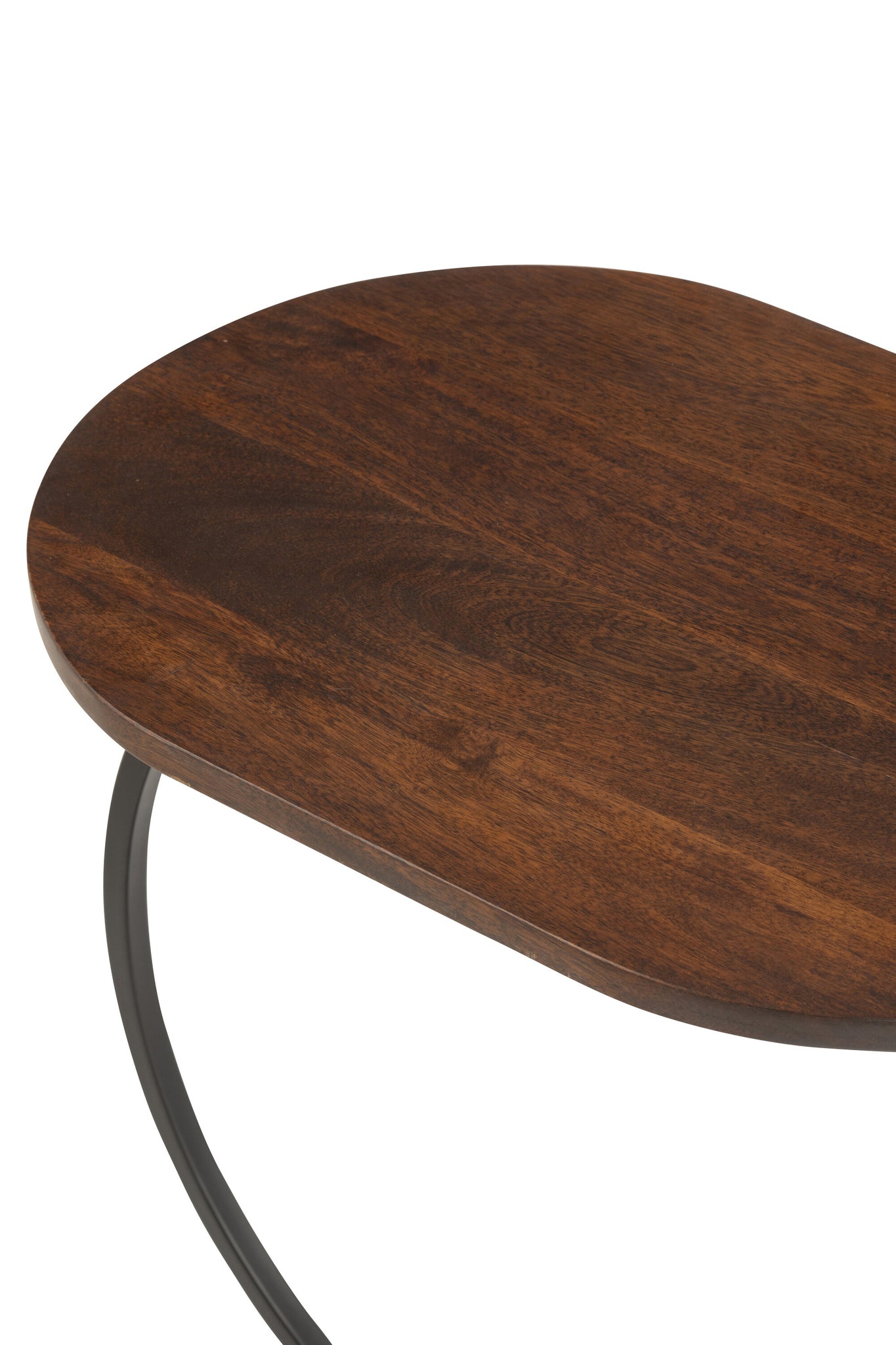 Side Table Swoosh Iron/Mango Wood  Brown/Black