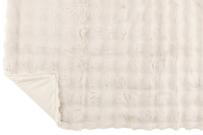 Plaid Wave Polyester White