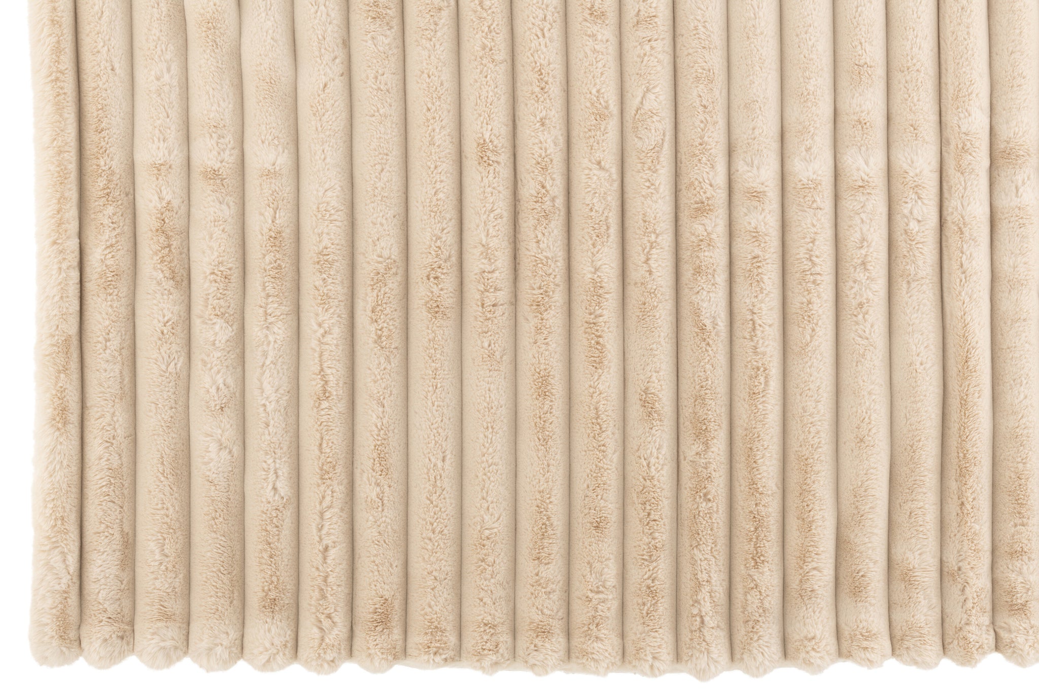 Plaid Large Corduroy Polyester Beige