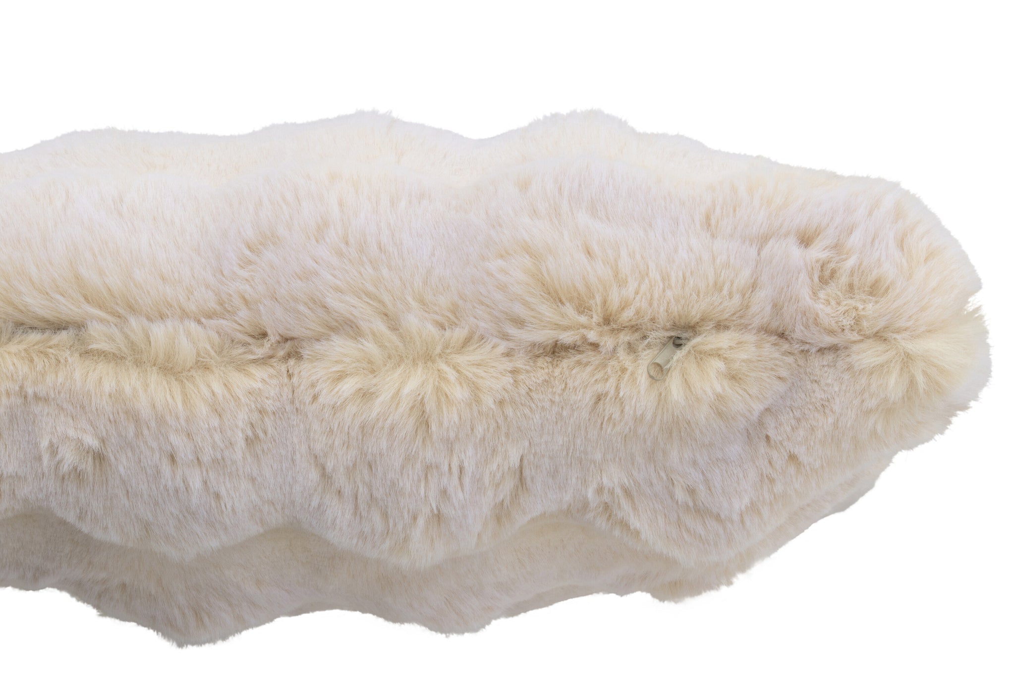 Cushion Wave Polyester Creme