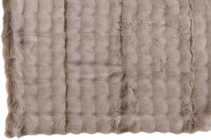 Plaid Wave Polyester Taupe