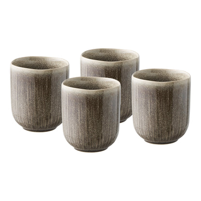 Viola Mug - Mug, ceramic, grey ø8x9.5 cm, set of 4
