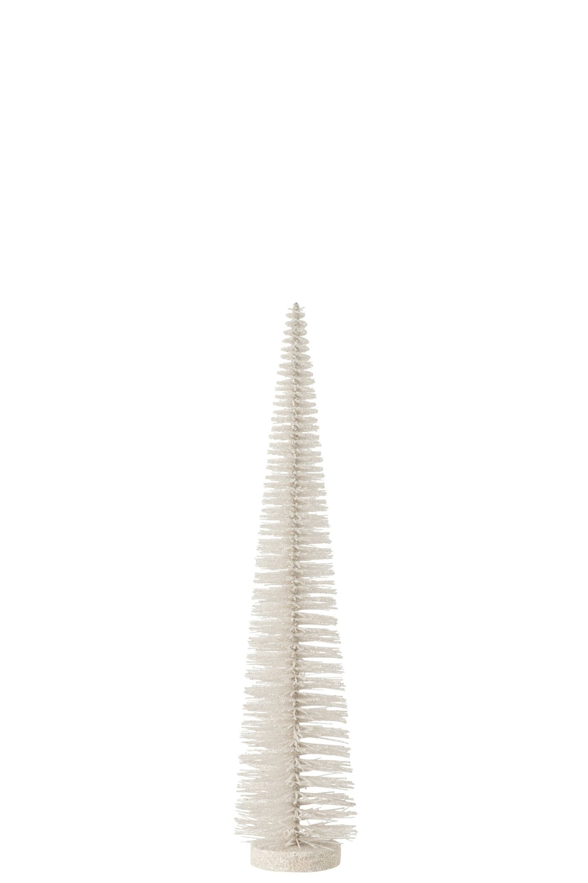 Decoratieve kerstboom glitter – kunststof, wit, 39 cm