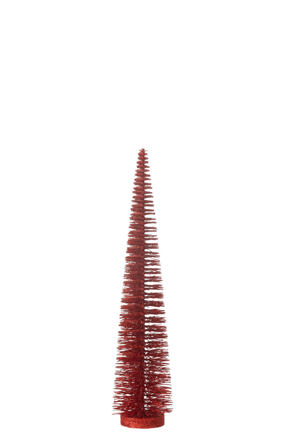 Decoratieve kerstboom glitter – kunststof, rood, 39 cm