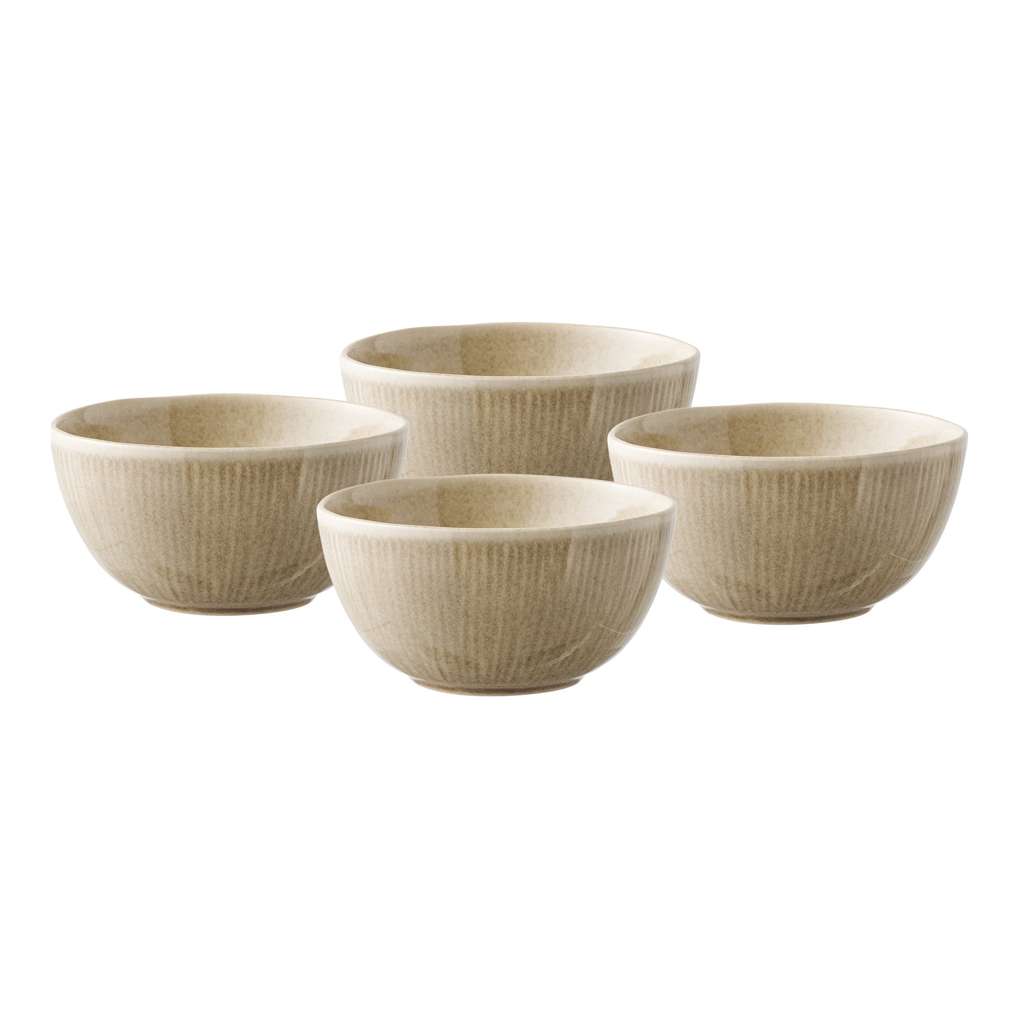 Viola kommen van keramiek in beige Ø 14,5 cm set van 4