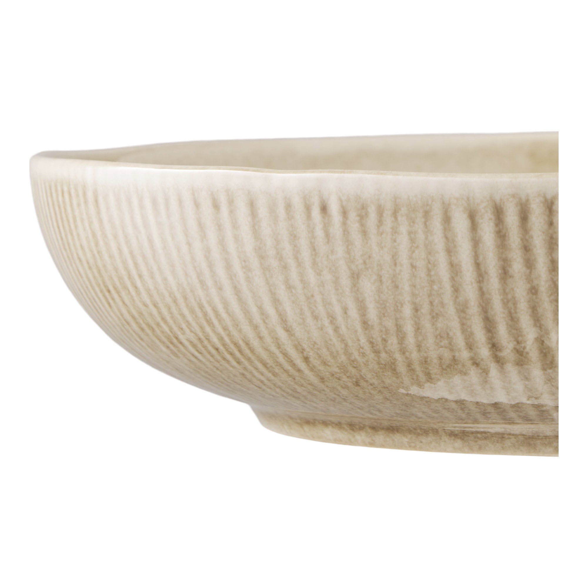 Viola Servierschale - Servierschale, Keramik, Beige ø27x5,8 cm