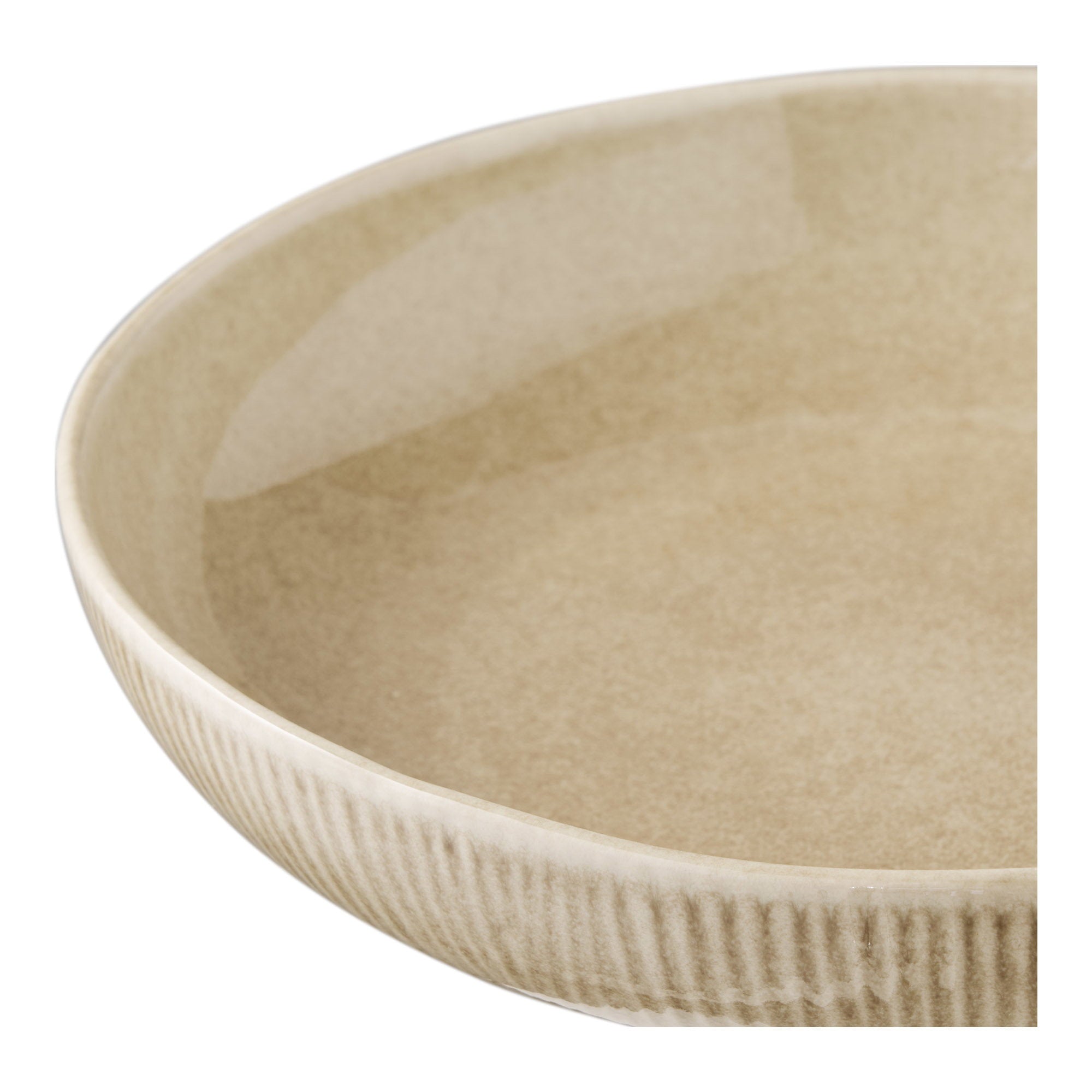 Viola Servierschale - Servierschale, Keramik, Beige ø27x5,8 cm