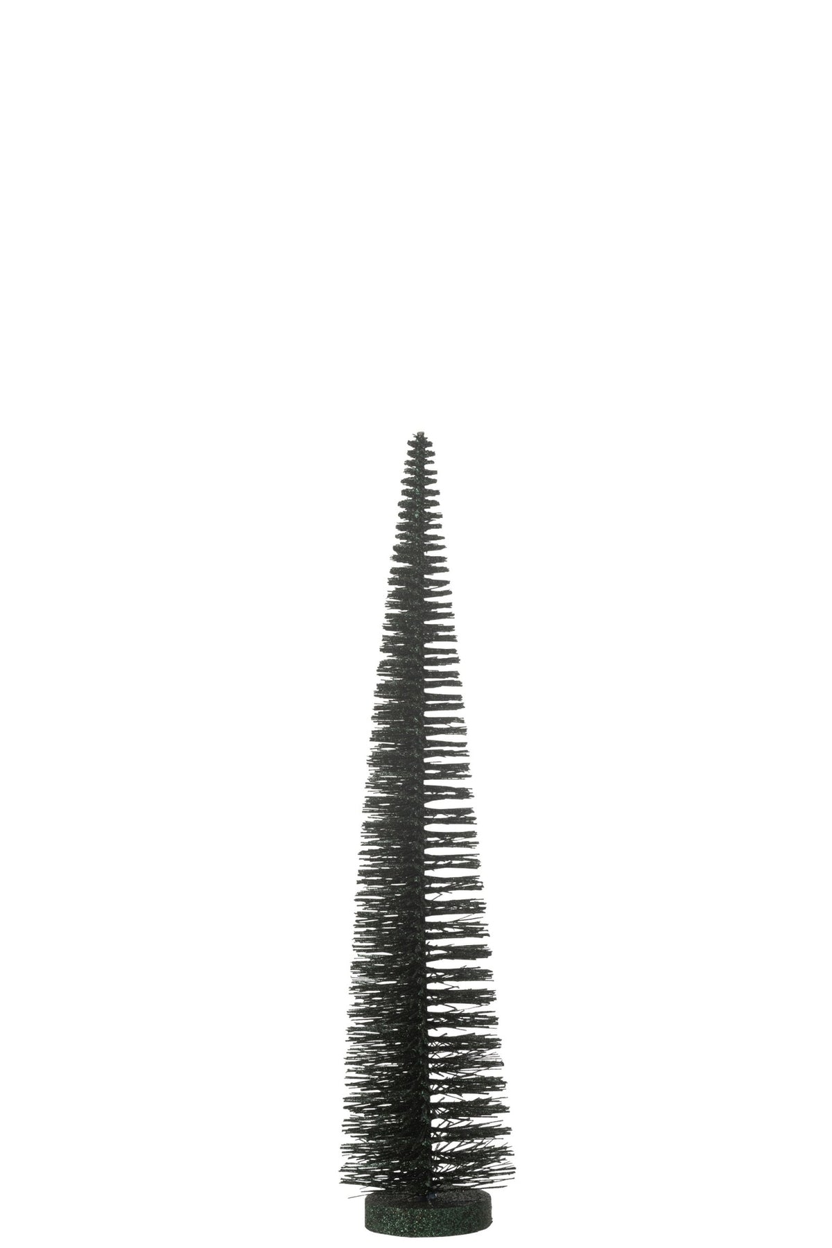 Decoratieve kerstboom glitter – kunststof, donkergroen, 39 cm