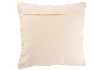Cushion Knitted+Braid Cotton White