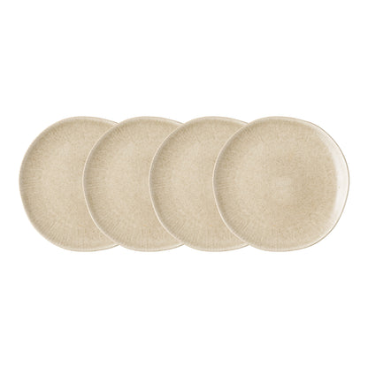 Viola Lunchteller - Essteller, Keramik, beige ø21 cm, 4er-Set