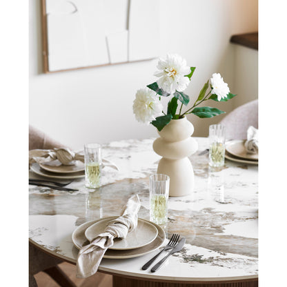 Viola Dinner Plate - Dinner plate, ceramic, beige ø27 cm, set of 4
