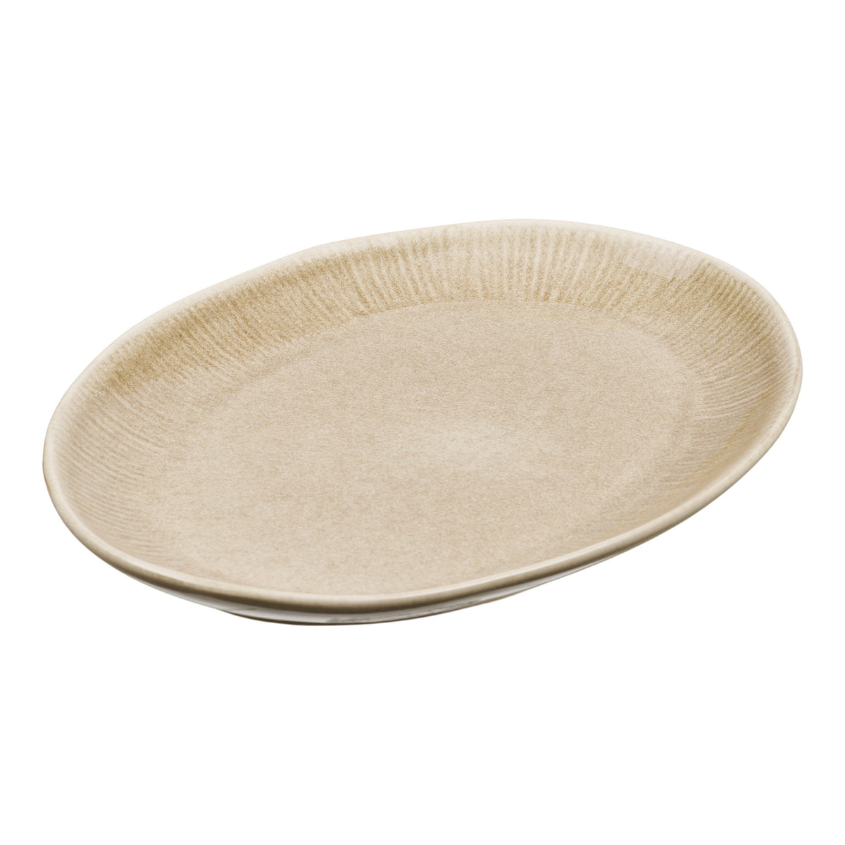Serveerschaal Viola – steengoed, beige, 30x21,5x2,8 cm