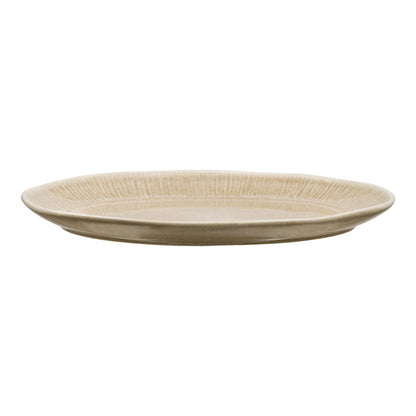 Serveerschaal Viola – steengoed, beige, 30x21,5x2,8 cm