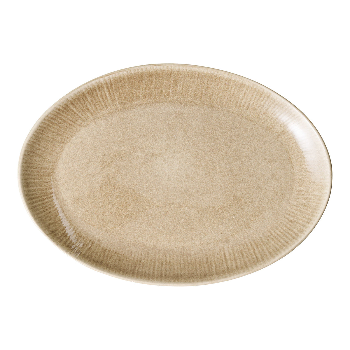 Serveerschaal Viola – steengoed, beige, 30x21,5x2,8 cm