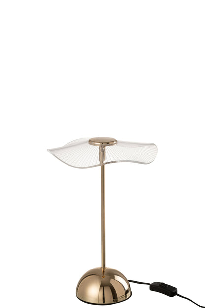 Tischleuchte LED Blume Metall/Kunststoff Gold Klein