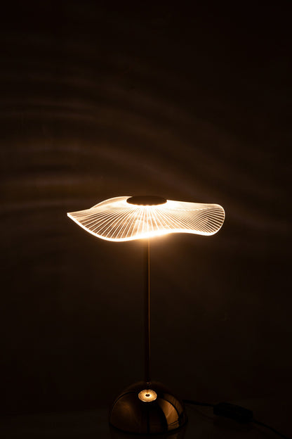 Tischleuchte LED Blume Metall/Kunststoff Gold Klein