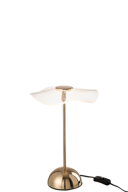 Tischleuchte LED Blume Metall/Kunststoff Gold Klein