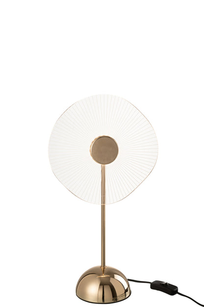Tischleuchte LED Blume Metall/Kunststoff Gold Klein