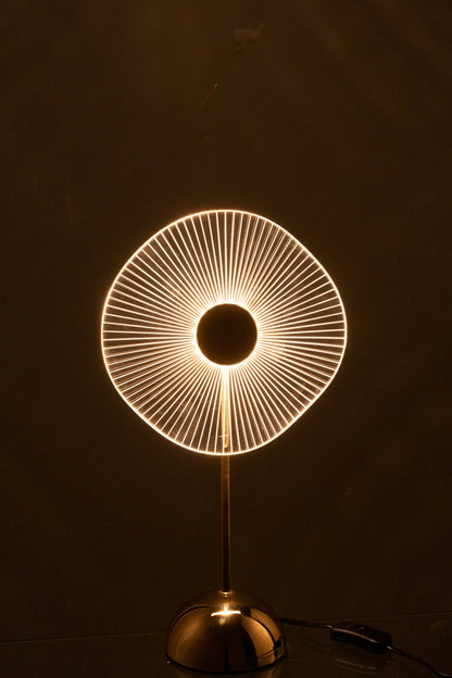 Tischleuchte LED Blume Metall/Kunststoff Gold Klein