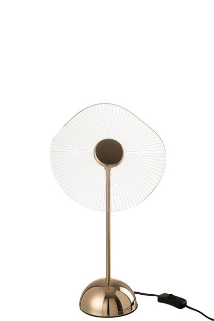 Tischleuchte LED Blume Metall/Kunststoff Gold Klein