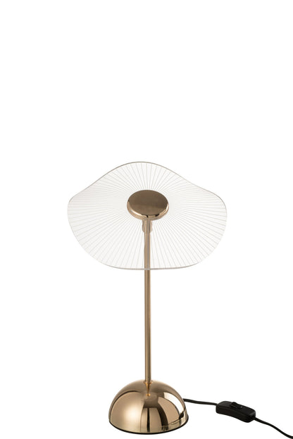 Tischleuchte LED Blume Metall/Kunststoff Gold Klein
