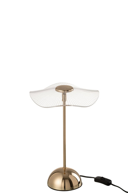 Tischleuchte LED Blume Metall/Kunststoff Gold Klein