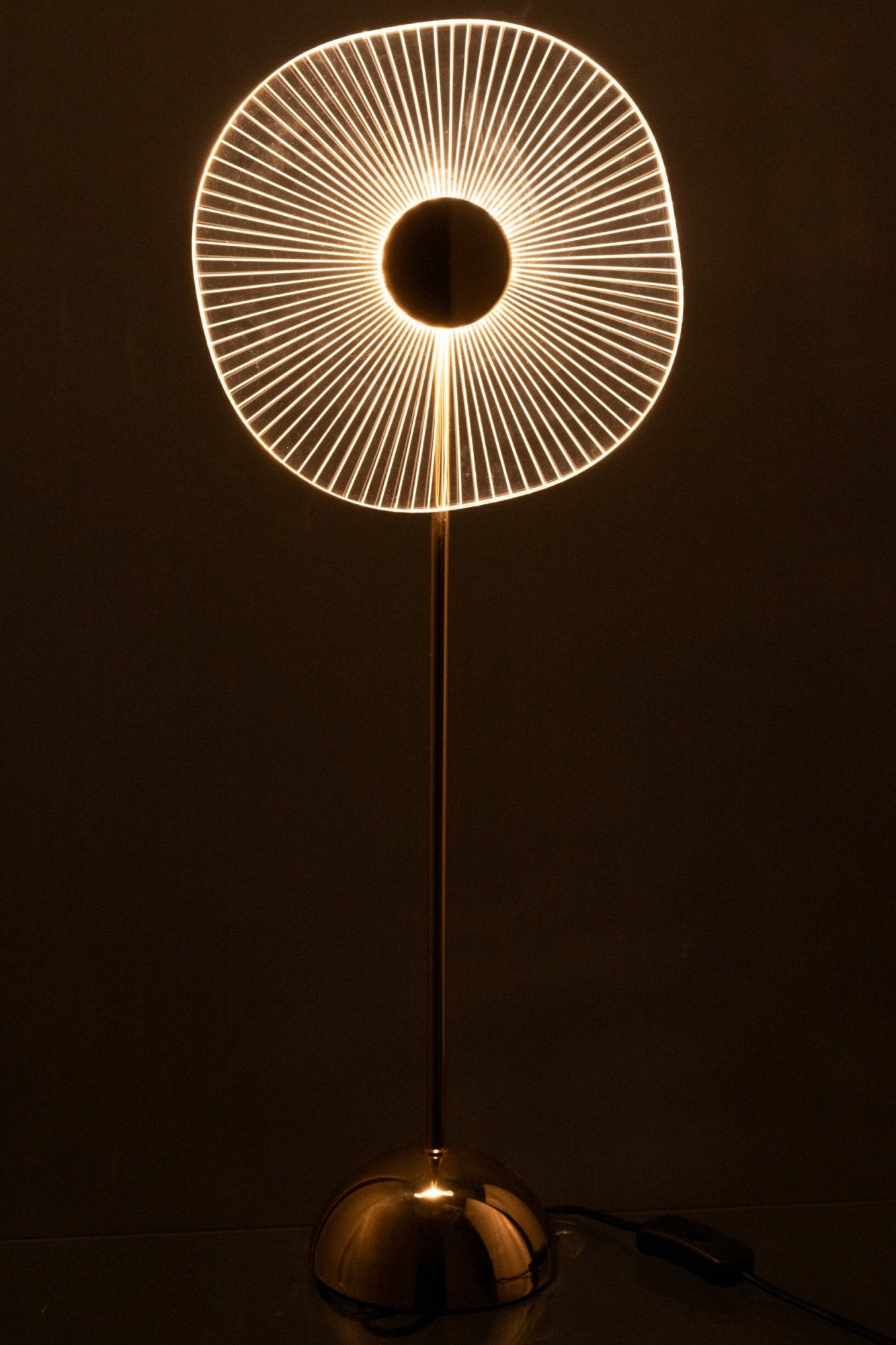 Tischleuchte LED Blume Metall/Kunststoff Gold Groß