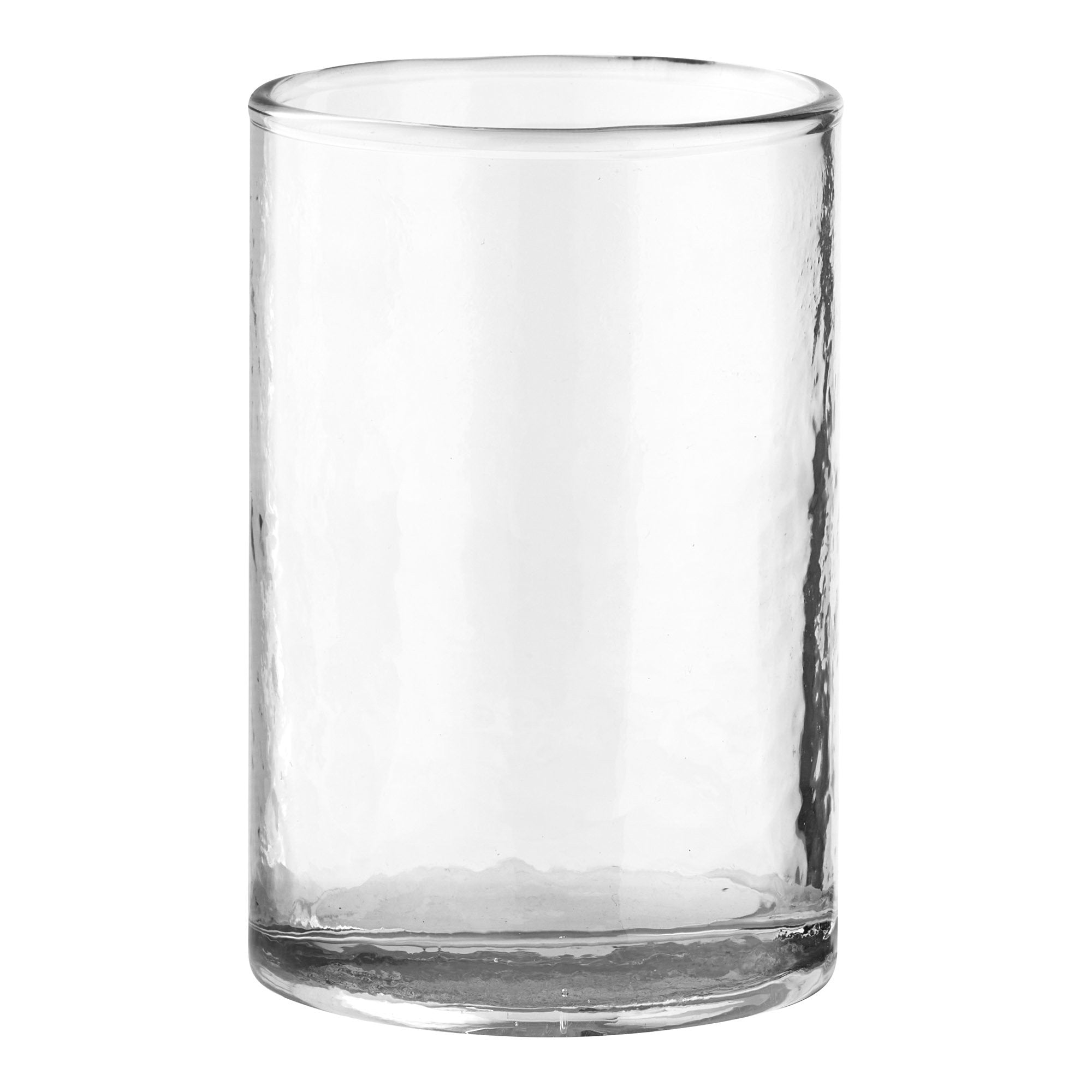 Nalanda Hammared Trinkbecher - Gehämmerter Trinkbecher, klar, 4er-Set ø7x10 cm