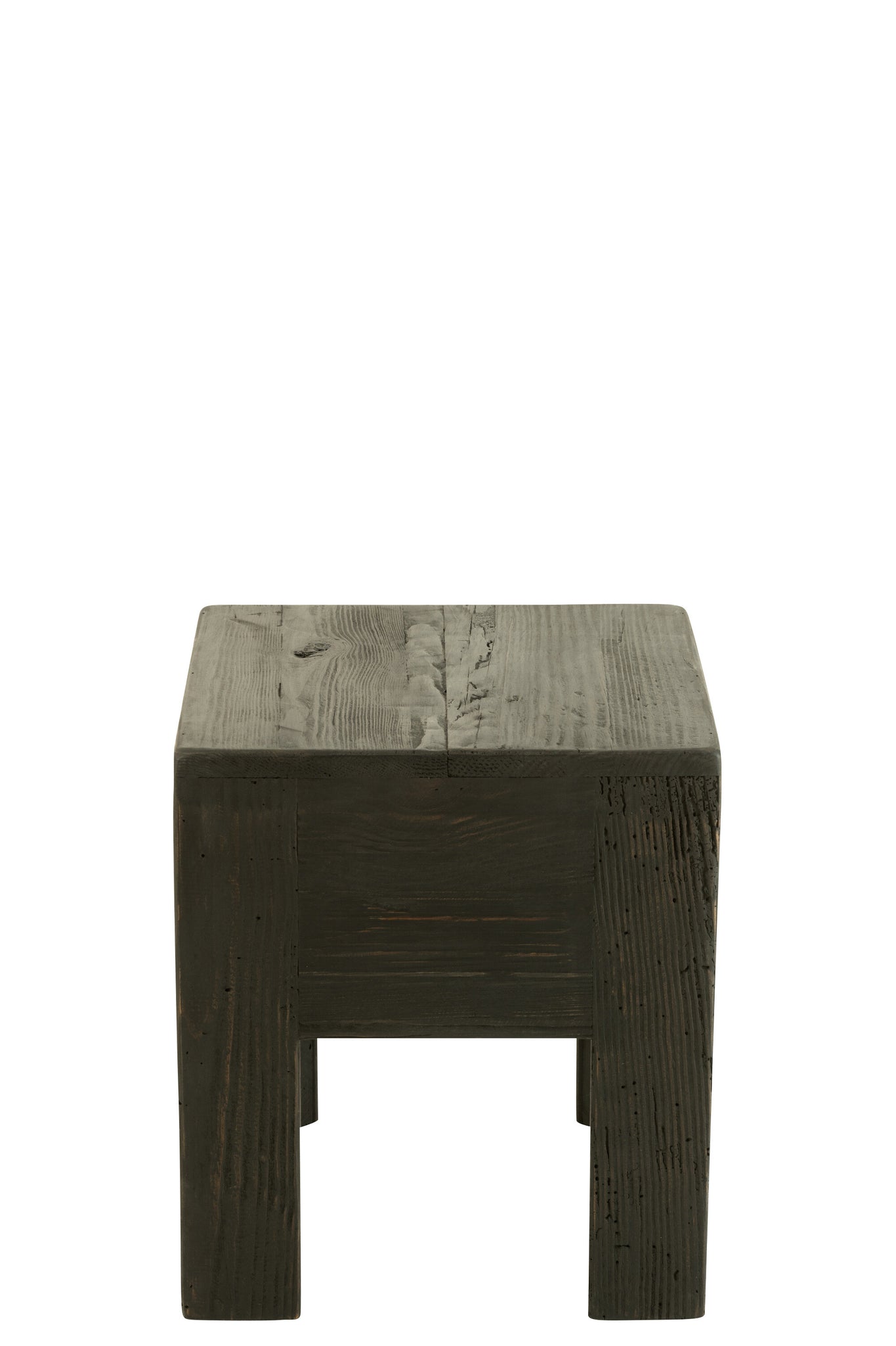 Kruk Gerecycled Dennenhout Zwart 35x35x40 cm