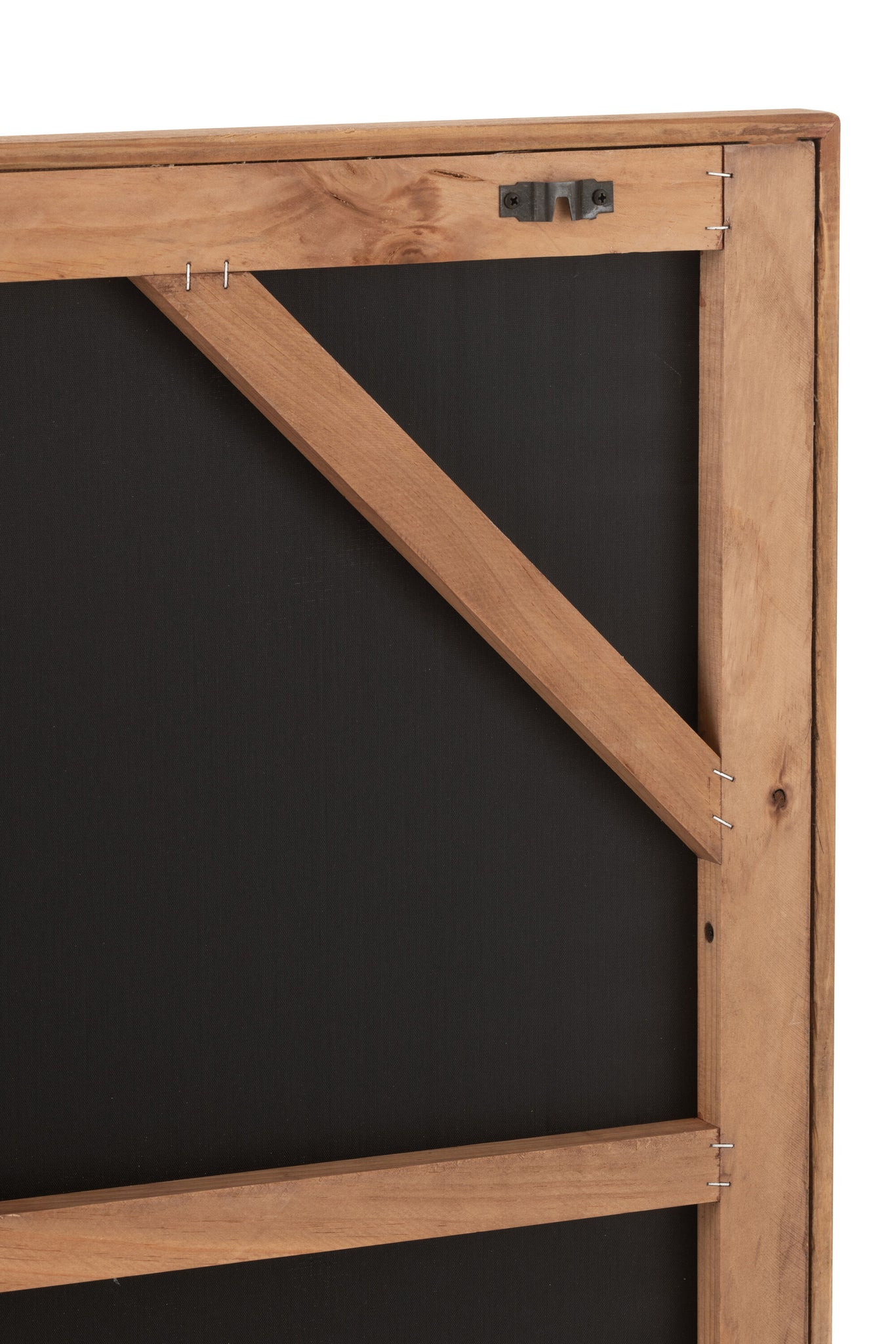 Wanddekoration aus Kiefernholz/Leinwand, weiß
