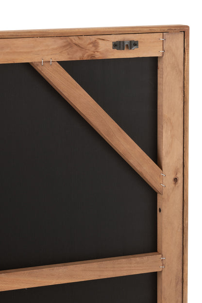 Wall Decoration John Pine Wood/Canvas White