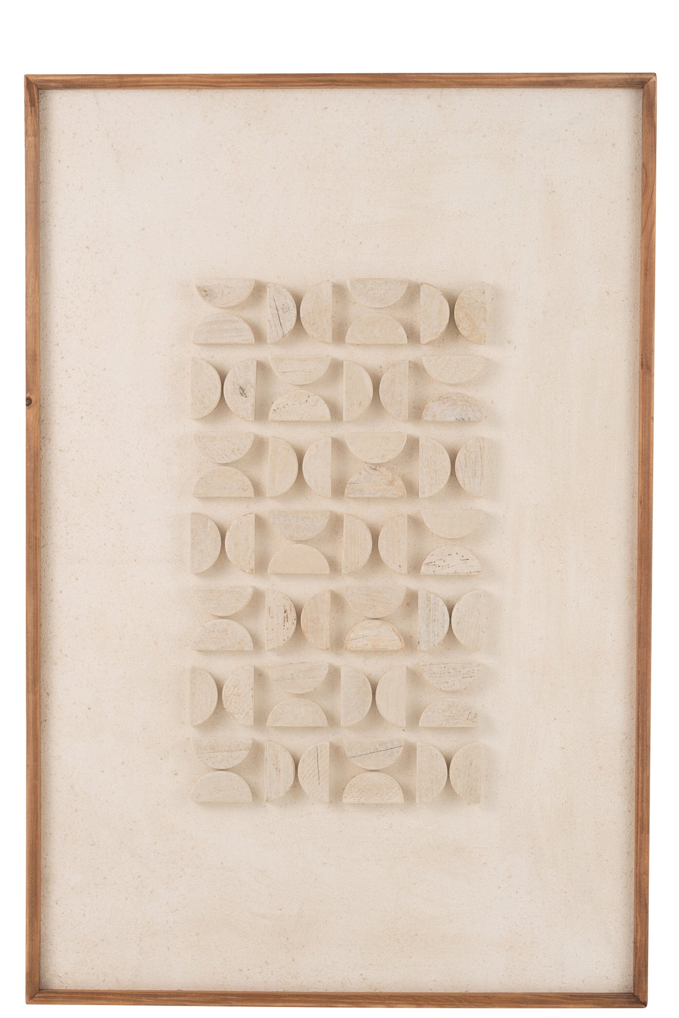 Wall Decoration Josh Pine Wood/Canvas White