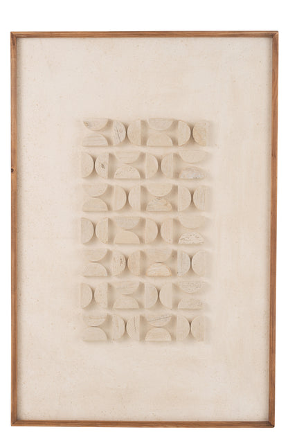 Wall Decoration Josh Pine Wood/Canvas White