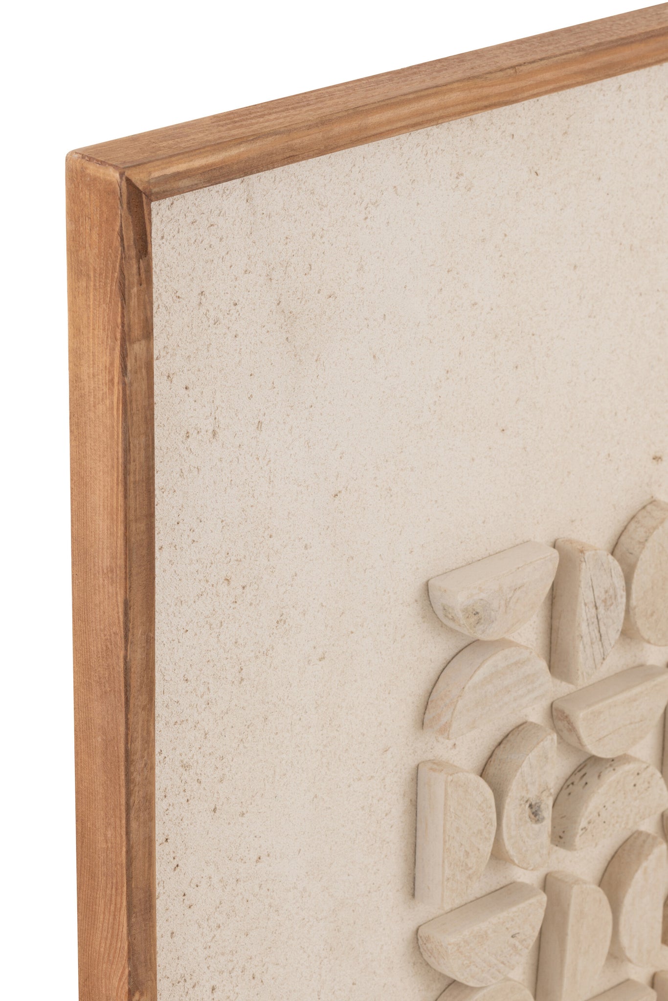 Wall Decoration Josh Pine Wood/Canvas White