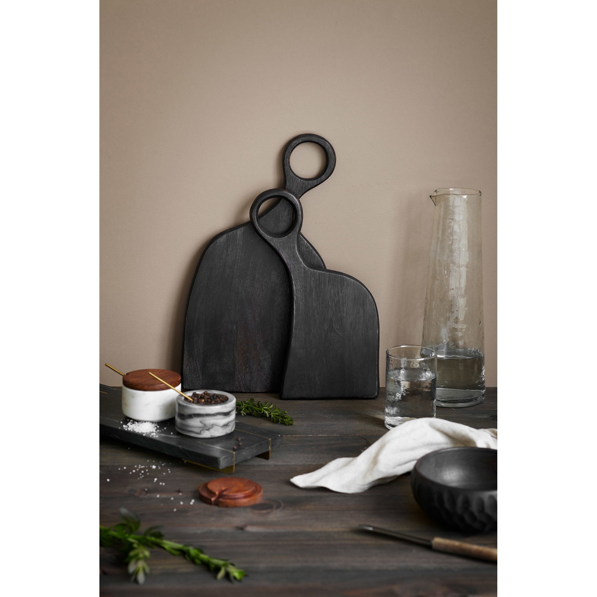 Palani Schneidebrett - Schneidebrett, Mangoholz, braun 2er-Set