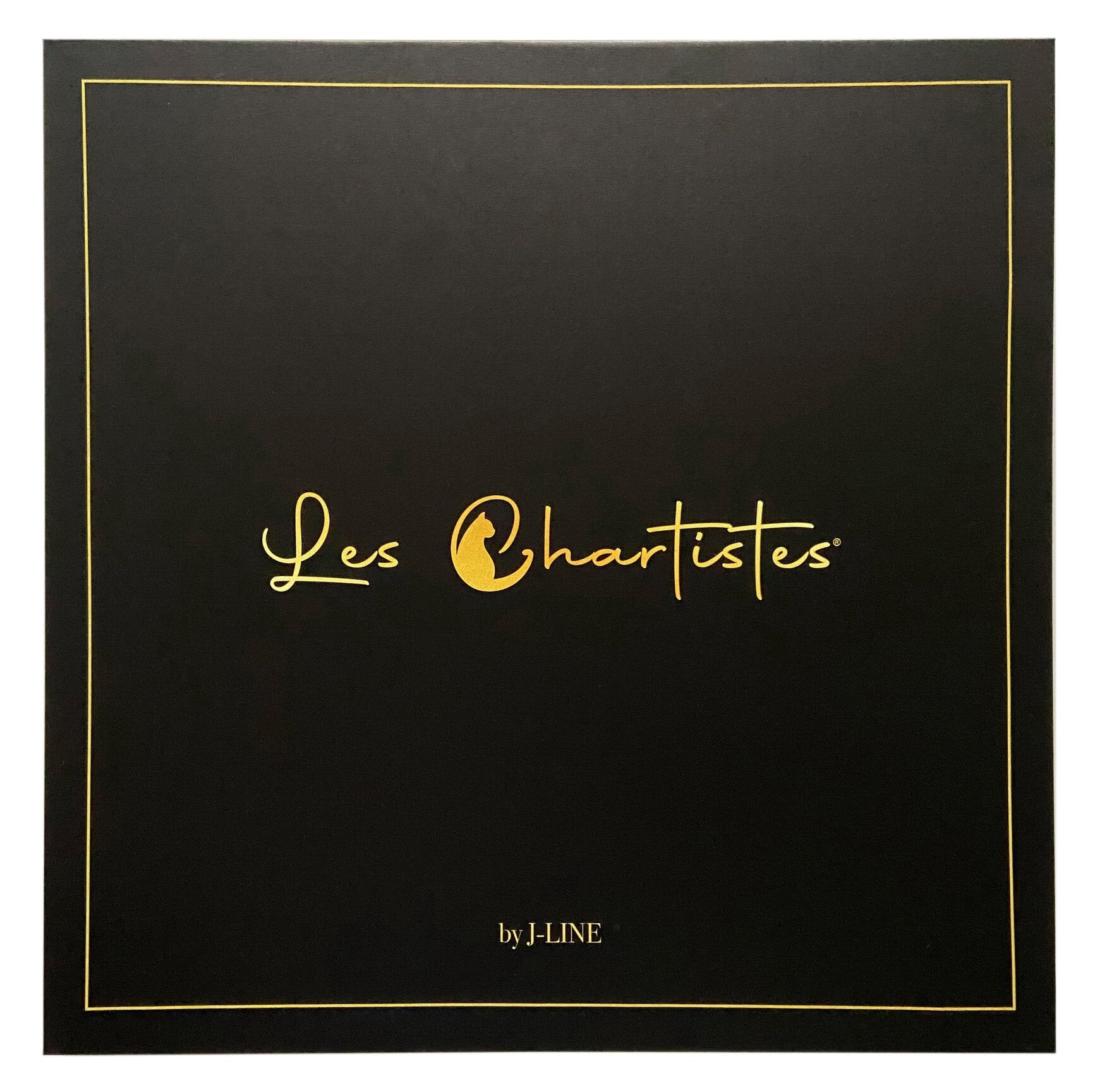Wanddekoration Les Chartistes – Leinwand, schwarz, 60x60 cm
