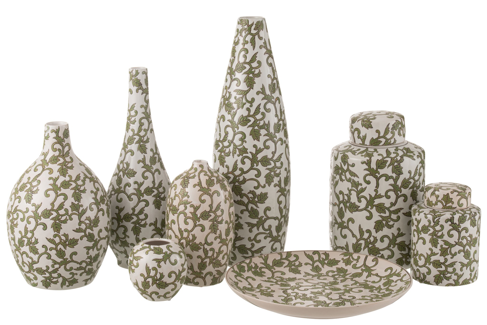 Yezi-Porzellanvase, grün/weiß