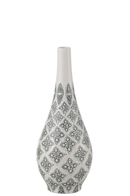 Vase Kousa Birne Porzellan Blau/Weiß