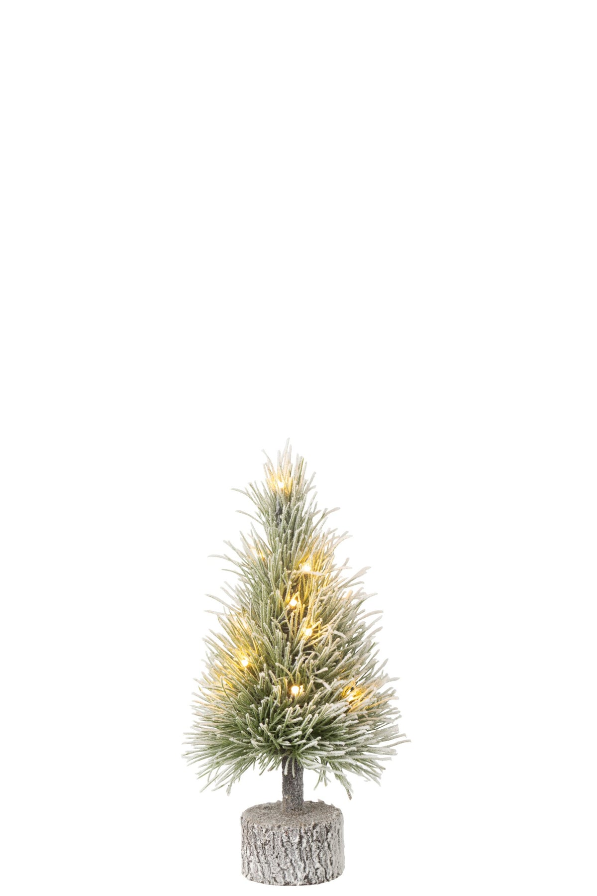 Kerstboompje besneeuwd met LED model B – kunststof, groen, 36 cm