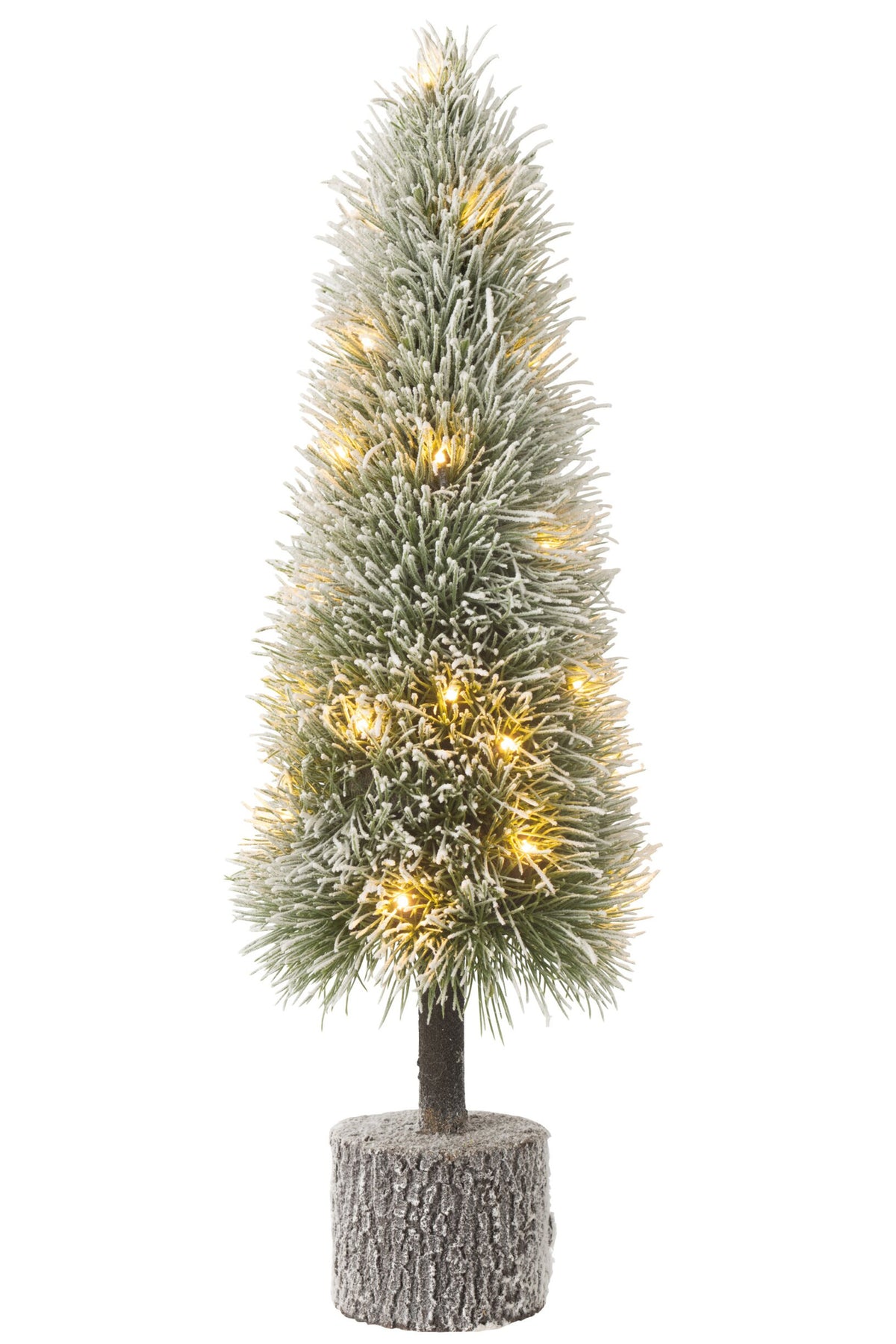 Kerstboompje besneeuwd met LED model B – kunststof, groen, 75 cm