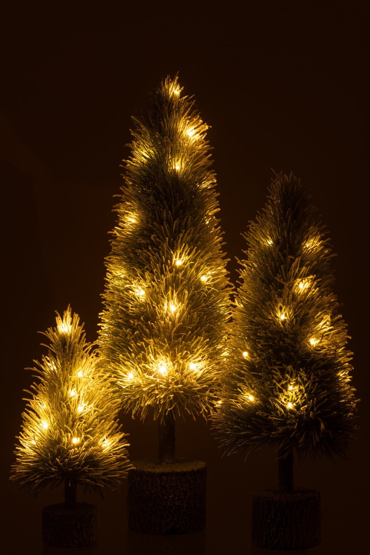 Kerstboompje besneeuwd met LED model B – kunststof, groen, 75 cm